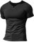 Men Summer Casual Short Sleeve Henleys T-Shirt Single Button Placket Plain v Neck Shirts Cotton Style A Black S
