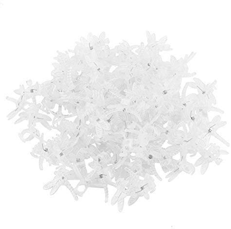 Wifehelper 100 Stück Pflanzenclips für Orchideenstütze, durchsichtig
