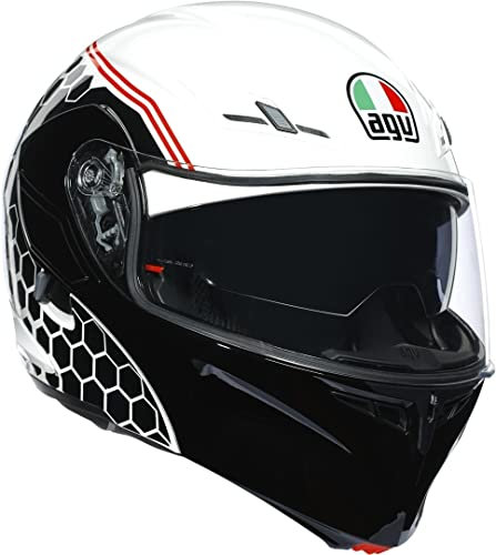 AGV Unisex-Adult COMPACT ST E2205 Multi PLK Motorrad Helm, Weiß, S