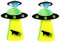 Bontand Acryl Geometric UFO Raumschiff Flying Saucer Baumeln Ohrringe Für Mädchen, Frauen, Schmuck