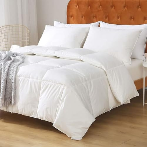 Oaken-Cat Twin Feathers Down Comforter,Medium Warm All-Season Duvet Insert