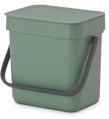 Brabantia Sort & Go Bioeimer, Kunststoff, Tannengrün, 3 Liter