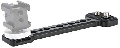 NICEYRIG Soporte de extensión de cardán con Soporte de Zapata fría, Soporte Universal para Monitor de trípode para Zhiyun Weebill S/Lab, Crane Series, Ronin S/SC, Moza