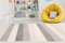 Carpeto Rugs Teppich Kinderzimmer Junge Mädchen - Kinderteppich für Spielzimmer Jugendzimmer - Viele Farben und Größen Pastellfarben Rosa Grau 140 x 190 cm