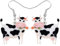 DOWAY Cute Kuh Geschenke Acryl Kuh Ohrringe Bauernhof Tiere Schmuck Für Damen Frauen Mädchen Charms Kuh Deko (Weiß)