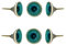 Perilla Home Set of 6 Marrakech Ceramic Turquoise Knob Round Small Knobs Kitchen Cabinet Cupboard Glass Door Dressser Wardrobe and Drawers Pull Knob