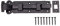 Black Antique Bolt for Doors Gates Sheds Bathrooms Scroll Work Tudor Design Necked 4
