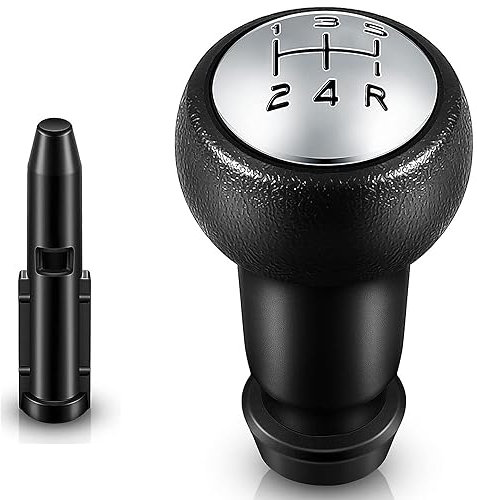 AUTOZOCO Pomo de 5 cambios de marcha para coche, Empuñadura de transmisión manual, Perilla compatible con Peugeot y Citroen, Gris