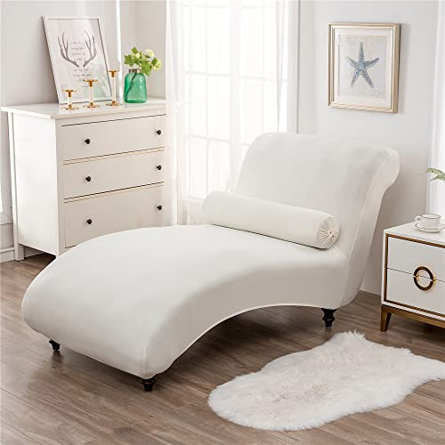 Surwin Chaiselongue Schonbezüge, Ohne Armlehne Liegesessel Stuhlbezug Stretch Modern Relaxliege Schonbezug für Wohnzimmer, Schlafzimmer, Lounge (1PC,Beige)