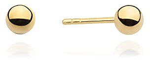 Ohrstecker aus 14K Echtgold 585 – Runde Gold Ohrringe Damen 3mm – Hochwertige Goldqualität – Elegante Kugel Ohrstecker in Größen von 3mm bis 8mm – Schmuck Gold Damenohrringe für Frauen & Mädchen (3)
