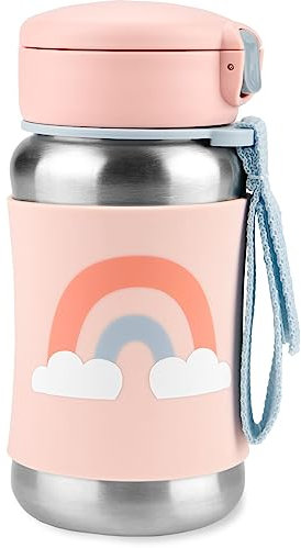 Skip Hop Schnabeltasse für Kleinkinder, mit Strohhalm, Sparks, Edelstahl, Regenbogen