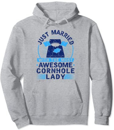 Just Married, Cornhole Wedding Ehe Partner Ehemann Pullover Hoodie