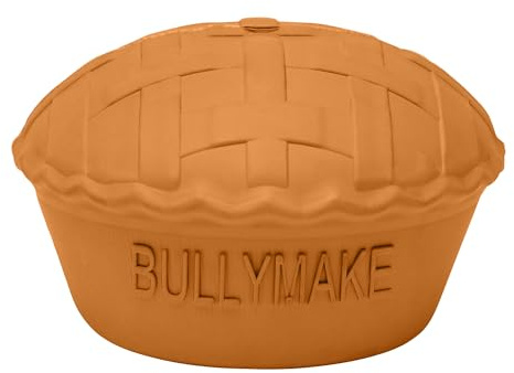 BULLYMAKE Ballistic Pie, Rubber Chew Toy for Dogs - Treat Stuffing Toy