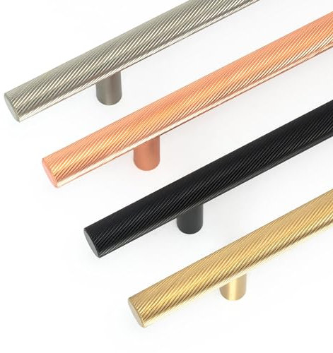 The Hairpin Leg Co. [HLC] Pull Handles - Modern Furniture Hardware - Cupboard Cabinet Handles Drawer Pulls [Spiral 12mm/300mm/Satin Copper]