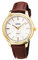 Lorus Damen-Uhr Quarz Goldauflage mit Lederband RG212VX9