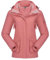 Ambayz Damen Ski 3-in-1-Jacke 2 Stück Set Outdoor Wanderjacke Wasserdicht Winterjacke Winddicht Fleece Innen, Rosa, Gr. XL