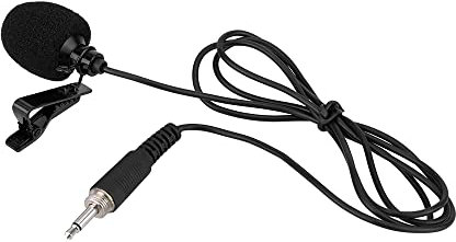 Benkeg Mini Lapel Mic, Mini Portable Clip-on Lapel Hands-free 3.5mm External Screw Lock Jack Microphone Mic for Computer PC Laptop