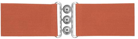 Van Der Rich ® - Breiter elastischer Gürtel mit Schnalle 7,5 cm - Damen (Orange, One Size)