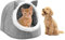 hausleben Filz Kleintier-Nest für Hunde und Katzen grau | Katzenhöhle aus Filz, Katzenbett, Tierhöhle, Pet Nest, Winter