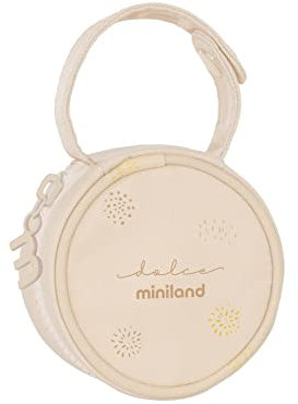 Miniland Pacipocket Vanilla. Porta ciuccio impermeabile con manico appeso. Collezione Dolce.