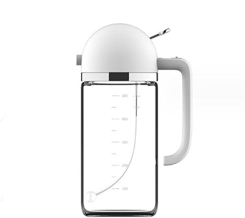 Zaigon Pulvérisateur d'huile et distributeur d'huile - Bouteille d'huile 2 en 1 de 500 ml - Dosage facile du vinaigre et de l'huile - Fermeture anti-salissures - Facile à nettoyer