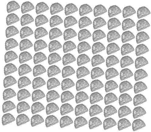 100 Pezzi Filtro Antimanomissione per Pipa per Tabacco Filtro a Sfera in Acciaio Inossidabile da 16 Mm Lavabile per Fumare