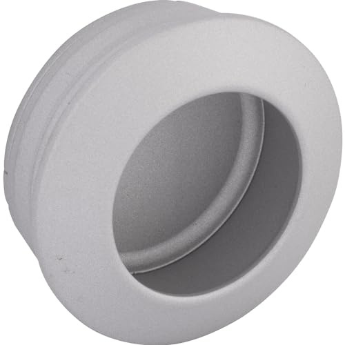 ALLES IM GRIFF Griffmuschel Zaran Griffmulde Schiebetür, Einlassgriff ø 56mm, Zinkdruckguss alufarbig