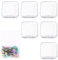 6pcs Small Square Clear Plastic Organizer Boxes,Square Clear Plastic Storage Containers Box with lids,Transparent Beads Storage Containers Box for Pills,Beads,Craft,Small Items,Jewelry