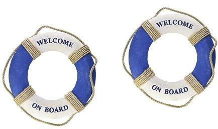 Warmhm 2st Rettungsring-dekor Lebensretter Wandhaken Dekorativ Willkommen An Bord Rettungsring Hängende Rettungsringverzierung Rettungsring Wanddekoration Logo Tür Hängt Haushalt Strand