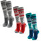 Qterdiz Unisex Kinder Warme Skisocken Jungen Dicke Skistrümpfe Mädchen Thermo Socken für Ski und Snowboard Weihnachten 3 Paar 27-30/5-7 Jahre