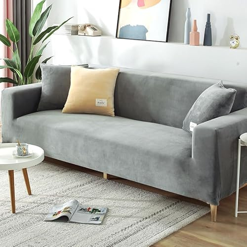 Generisch Mode Stretch Sofabezug, rutschfeste Elastische Sofaüberwurf Dicke Samt Couch überzug Möbelschutz Sofahusse Für 1 2 3 4-Sitzer-Sofa(2 Seater/145-185cm(57-73inch), H)