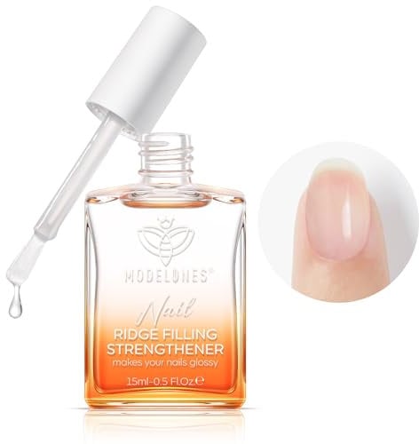 Modelones Vernis Durcisseur Ongle Extra Fort 8in1, Soin Ongles Abimes, Vernis Fortifiant Ongles, 15ml Empêche le Dédoublement de Ongle, Pousse Ongle Rapidement aux Plantes Nourrissantes- Transparent