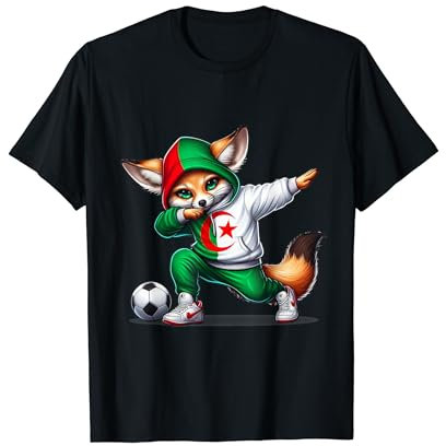 Algérie Maillot Fennec - Supporter Algerien Foot Cadeau T-Shirt
