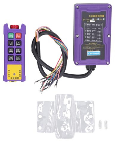 Fyearfly Kran-Fernbedienungs-Joystick-Kit, Hydraulische Kran-Funksteuerung, wasserdichte 8-Tasten-Hebesteuerung, Für Generatorpumpen, Förderer, CNC(24V)