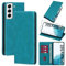 Vauki Coque Cuir pour 𝐒𝐚𝐦𝐬𝐮𝐧𝐠 𝐆𝐚𝐥𝐚𝐱𝐲 𝐒𝟐𝟐 𝟓𝐆 avec 1 Verre Trempé Etui à Rabat en PU Porte-Cartes Portefeuille Support Flip Housse Magnétique Antichoc Anti-rayures Case 6.1,Bleu Clair