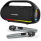 DYNASONIC S90 - Altoparlante Bluetooth portatile impermeabile IPX5. Altoparlante wireless per esterni. Stereo senza fili. Potente lettore audio con luci LED integrate. Micro-SD, USB.