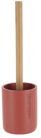 TENDANCE Brosse WC avec Support en résine Terracotta & Manche en Bambou, 3664323175769