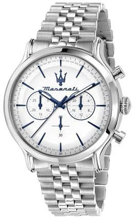Maserati Herrenuhr, Chronograph, Analog, Stahlarmband, wasserdicht, 42-mm-Gehäuse, Vintage-Kollektion – R8873618034