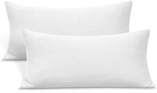 RICHAIR – 2er-Set wasserdichte Kissenbezüge, Öko-Tex Standard 100%, atmungsaktiv, milbenabweisend 40 x 80 cm, weiß, im Briefumschlag-Stil
