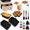 IHAYNER Set di accessori per friggitrice ad aria calda per Ninja Foodi AF400EU 9.5L, AF300EU, AF500EU 7,6L-10.4L Airfryer accessori per Ninja Max Dual Zone in silicone friggitrice ad aria calda