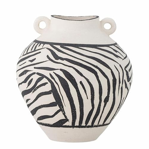 Togo Vase, Schwarz, Steingut