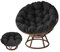 BaoTom Papasansessel Kissen 40-100cm Outdoor Sitzkissen für Hängesessel Rattanstühle Gartenstuhlauflagen Rundes Schaukelstuhlkissen, Garten Hängendes Eierstuhlkissen mit Bändern(Schwarz,100 * 100cm)