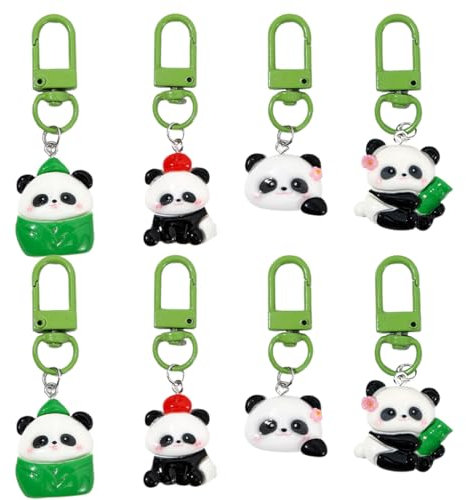 8 Portachiavi Panda Portachiavi decorativi, Portachiavi con animali, Regali Panda, Regali carini per bambini e adulti