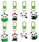 8 Portachiavi Panda Portachiavi decorativi, Portachiavi con animali, Regali Panda, Regali carini per bambini e adulti