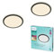 Philips LED Badezimmer Deckenleuchte Superslim, schwarz, 15W, warmweißes Licht 2.700K, 3 Lichteinstellungen - dimmen ohne Dimmer, IP44 Schutz, Doppelpack
