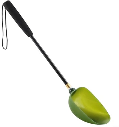 SMZhomeone Bait Throwing Spoon for Carp Fishing Rush Throwing Spoon Feeder Bait Launcher EVA Handle Removable 45 cm Long