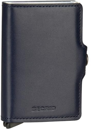 Secrid Porte-cartes double pour homme au format enveloppe, bleu marine, Taille unique, Classique