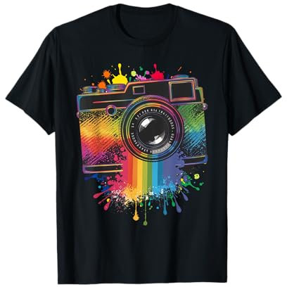 Photography Art Camera Rainbow Photographer T-Shirt