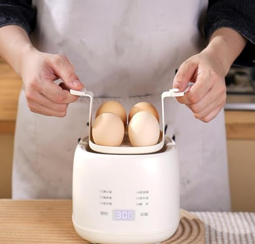 Smart Egg Boiler 2024 Neuer Schneller Elektrischer Eierkocher Mini Eierkocher für Gedämpfte Eier, Gekochte Eier, Weichgekochte Eier - Vollautomatisch