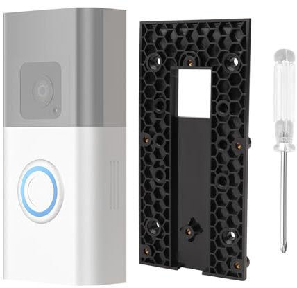 Selbsthaftende Doorbell Halterung, Kompatibel mit 4/3/3 Plus/2. Gen/2/1/Akku-Videotürklingel Plus/Pro, Anti-Diebstahl Türklingel, Türhalterung Wandhalterung Doorbell Zubehör